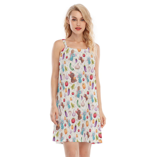 Ratatouille Veggies - Women’s Adjustable Sundress