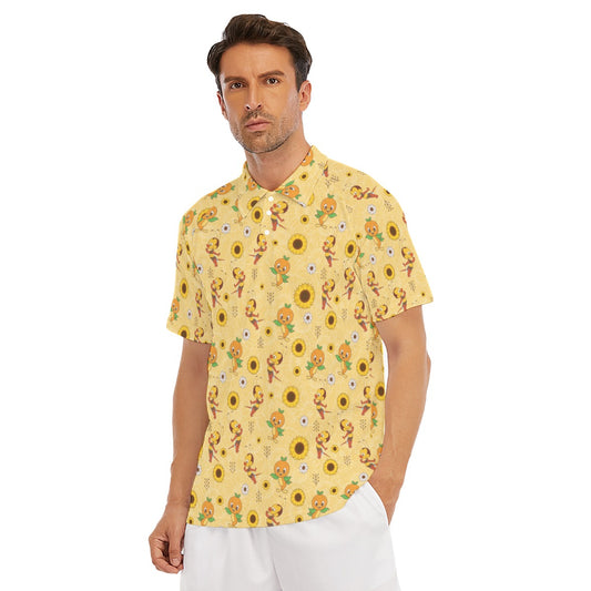 Cheerful Bee & Citrus Bird - Men's Polo Shirt