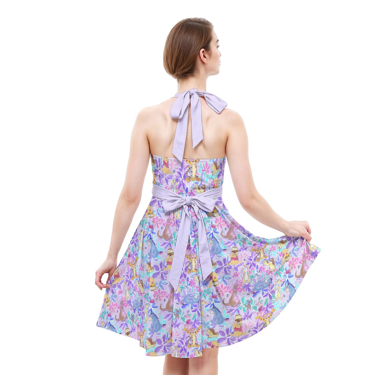Storybook Friends in Bloom - Women's Halter Vintage Pocket Dress