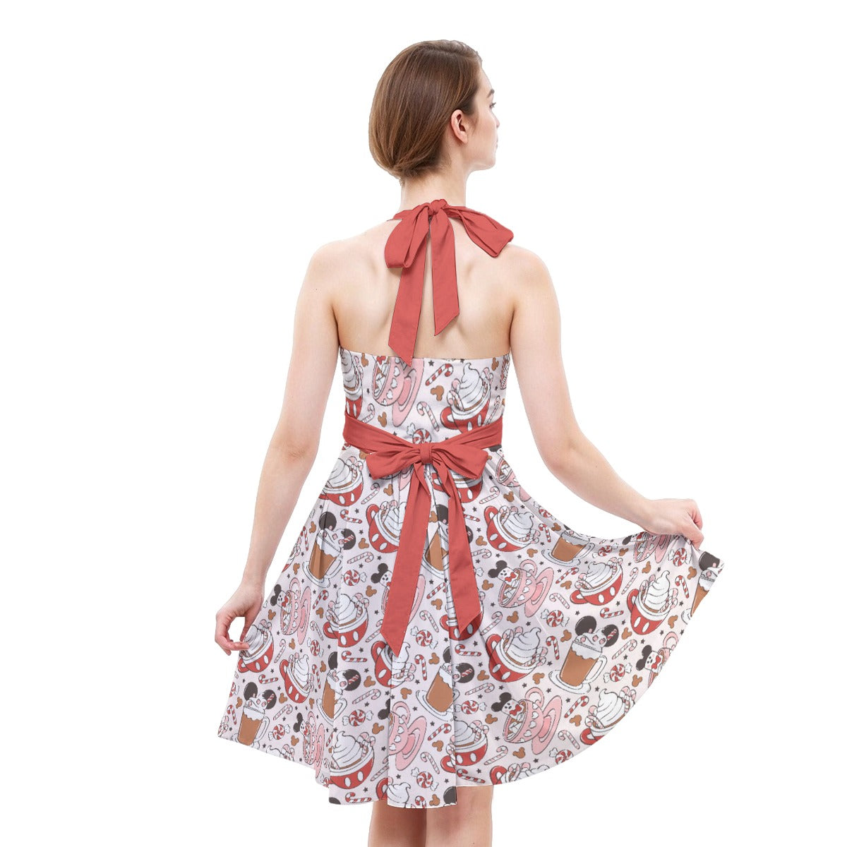 Magic Mouse Hot Chocolate - Women's Halter Vintage Pocket Dress