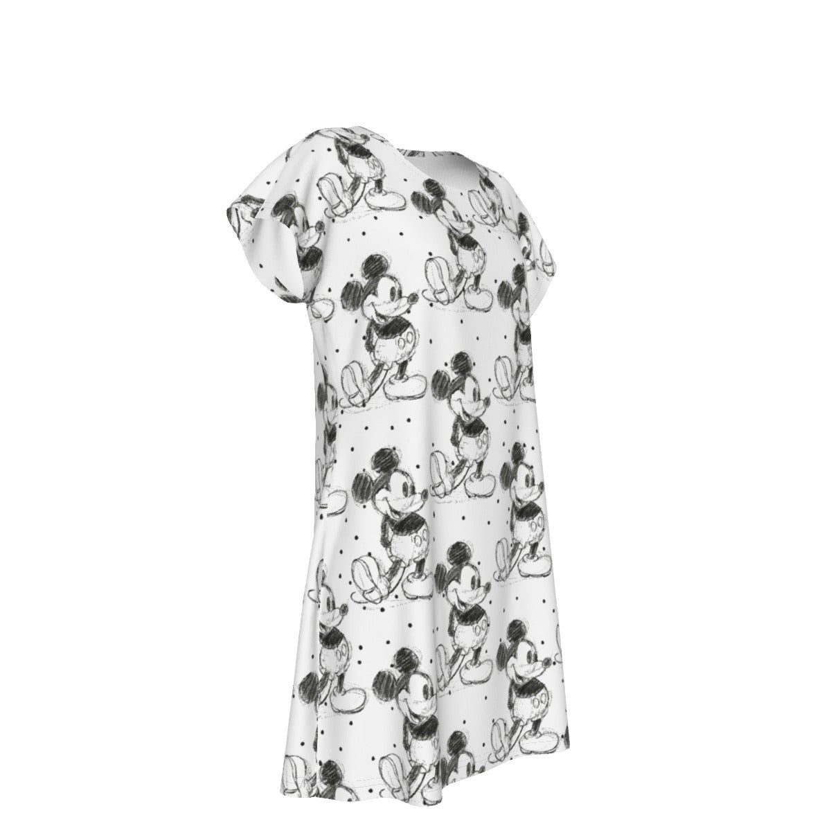Sketch of Classic Mouse - Women's T-Shirt Dress