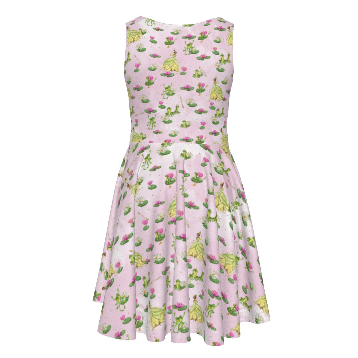 Watercolor Bayou Princess & Frogrog - Kid's Sleeveless Skater Dress