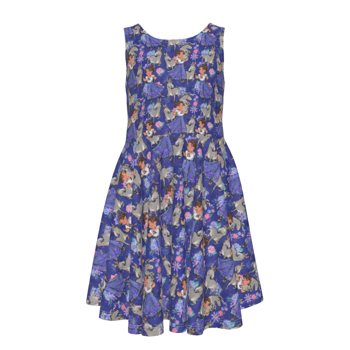 Whimsical Strong Heroine - Kid's Sleeveless Skater Dress