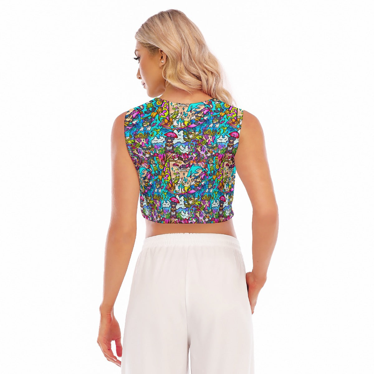 Island Beach Bash - Women’s Sleeveless Cropped Tee