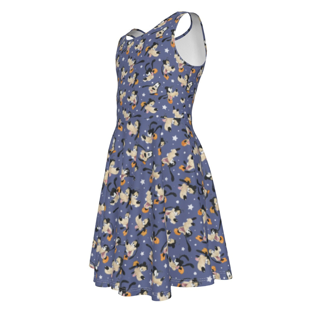 Funny Silly Dog - Kid's Sleeveless Skater Dress