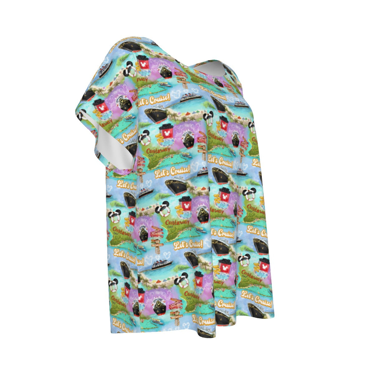 Tropical Castaway Island - Women’s Relaxed Fit Scoop Tee