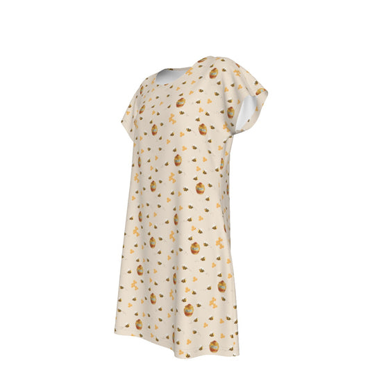 Sweet Hunny Pot & Bees - Women's T-Shirt Dress