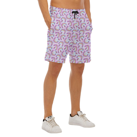 Monarch Butterflies & Rainbows - Men’s Pocket Beach Shorts