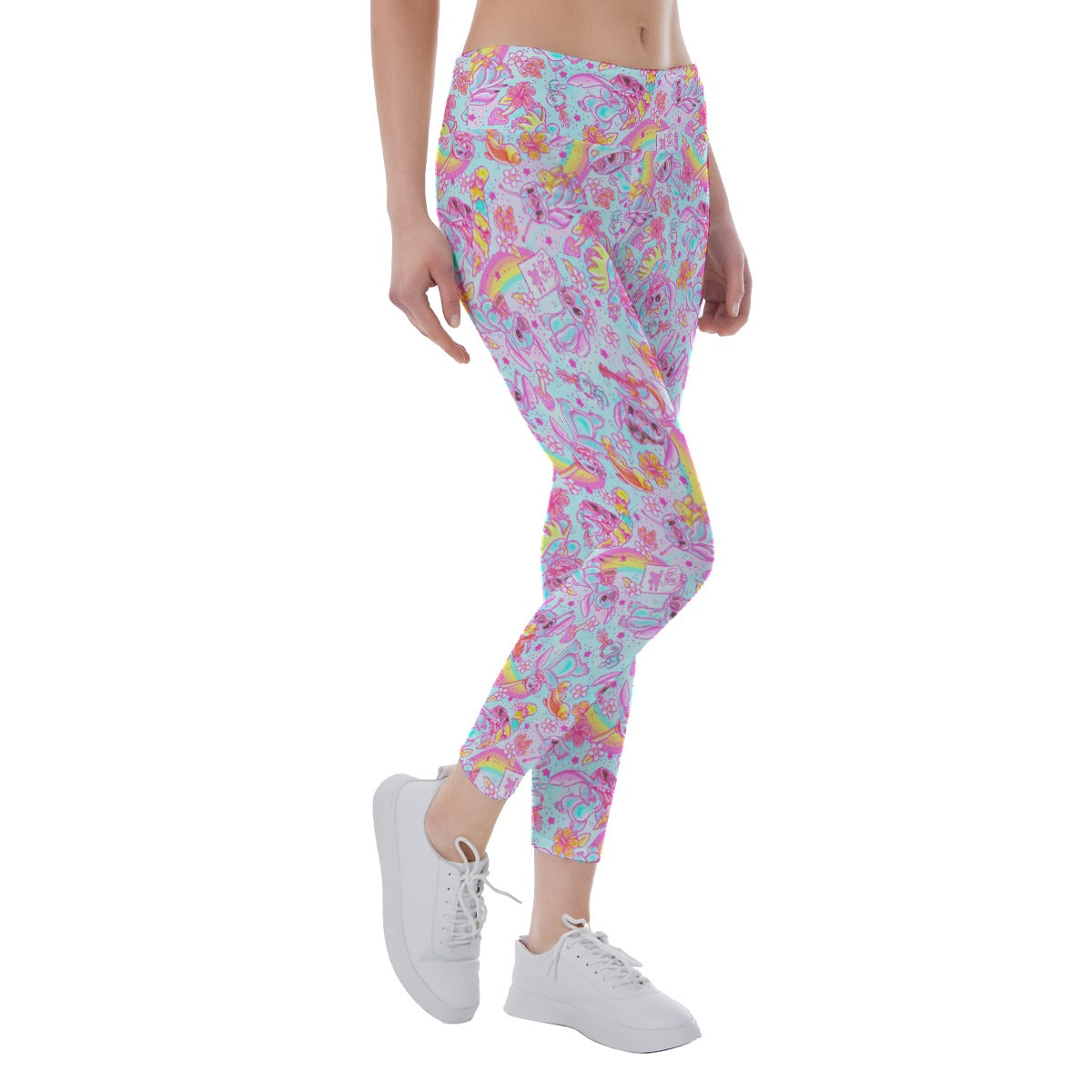 Neon Rainbow Mischief - Women's Yoga Leggings