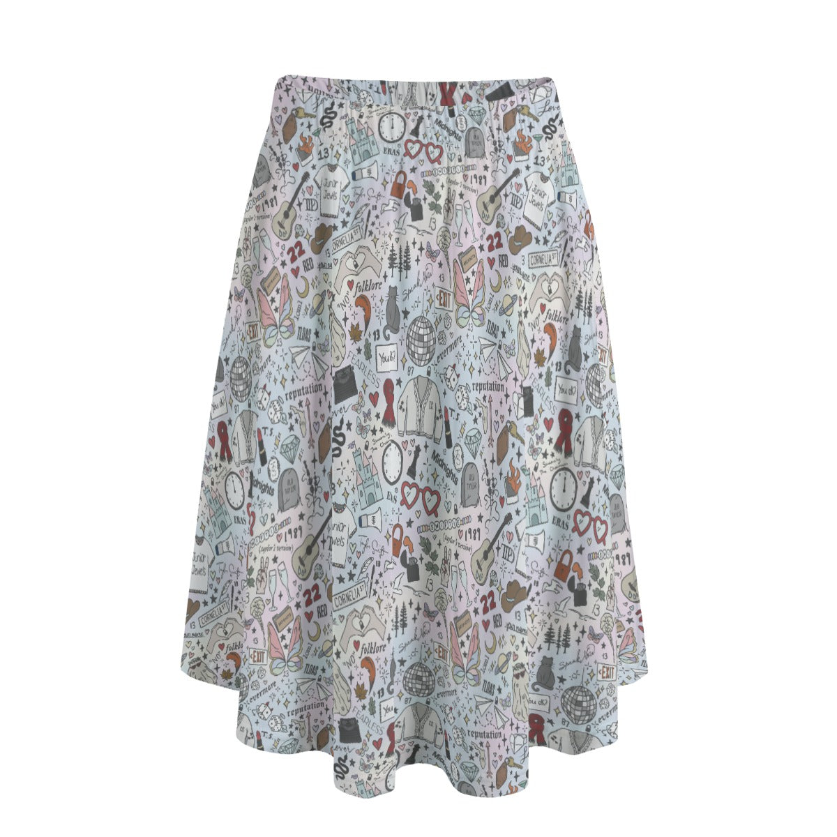 Every Era Collage - Women’s Pocket Midi Skirt