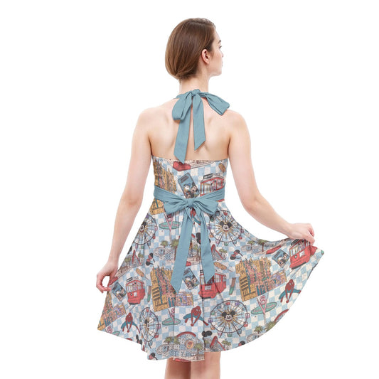 Revamped DCA - Women's Halter Vintage Pocket Dress