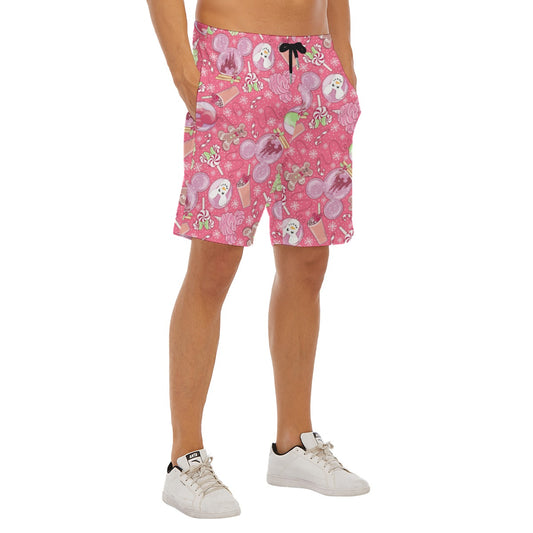 Winter Mouse Snacks &amp; Balloons - Men’s Pocket Beach Shorts