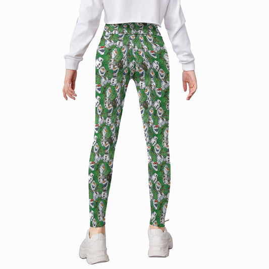 Sketched Snowman Christmas - Kid's Leggings