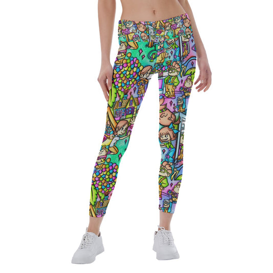 Balloon House Adventure Scenes - Women's Yoga Leggings