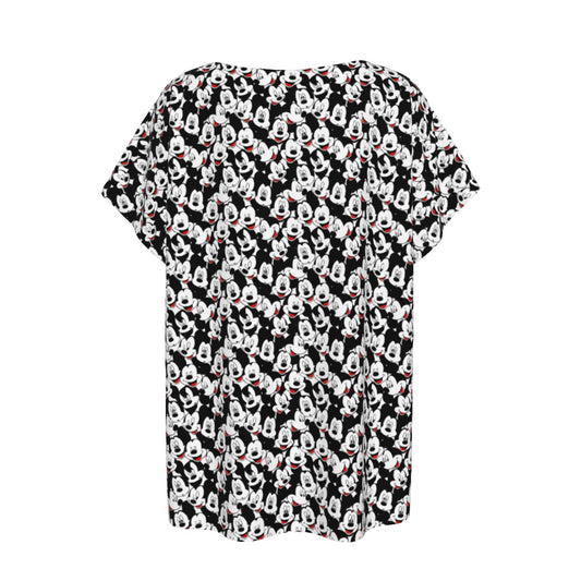 Many Faces of Classic Mouse - Women’s Relaxed Fit Scoop Tee