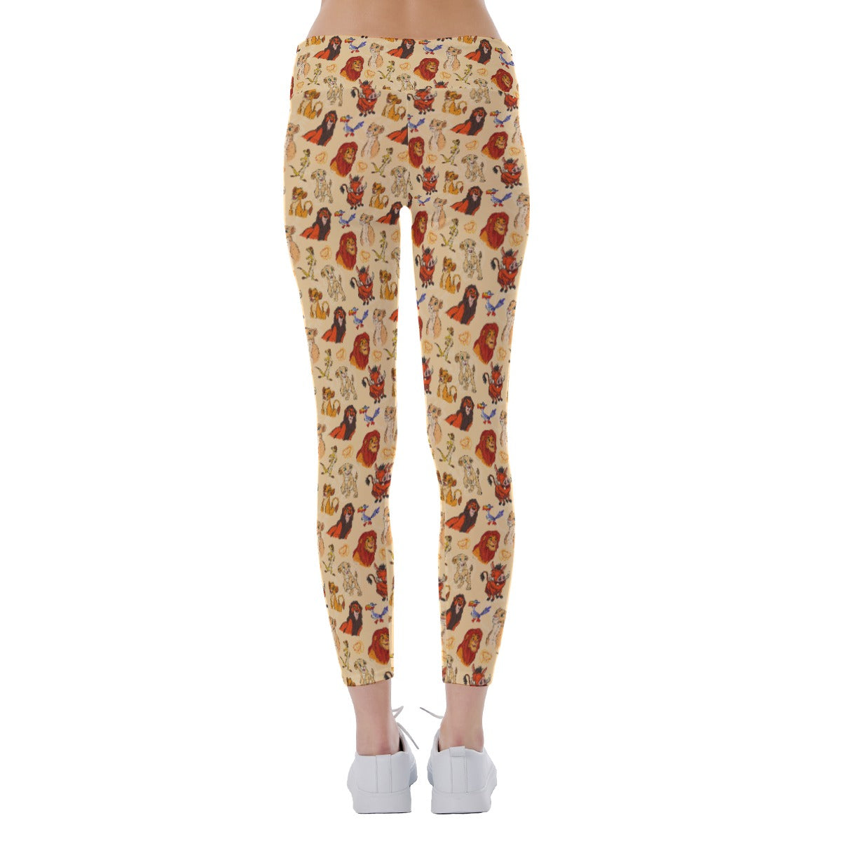 Sketched Savanna Friends - Women's Yoga Leggings