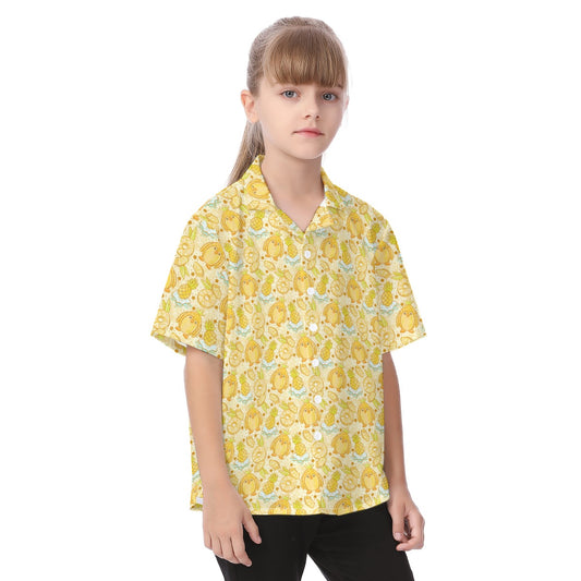 Fruitimals - Pineapple Penguins - Kid's Hawaiian Button Up Shirt
