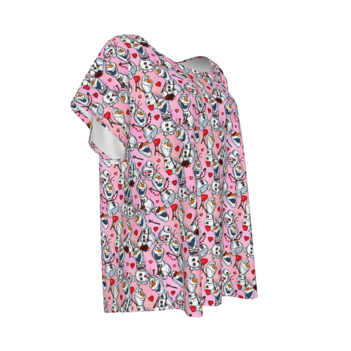Sketched Snowman Valentine’s Day - Women’s Relaxed Fit Scoop Tee