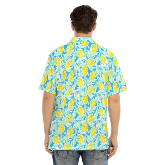 Lemon Drop Daydream - Men's Hawaiian Button Up Shirt