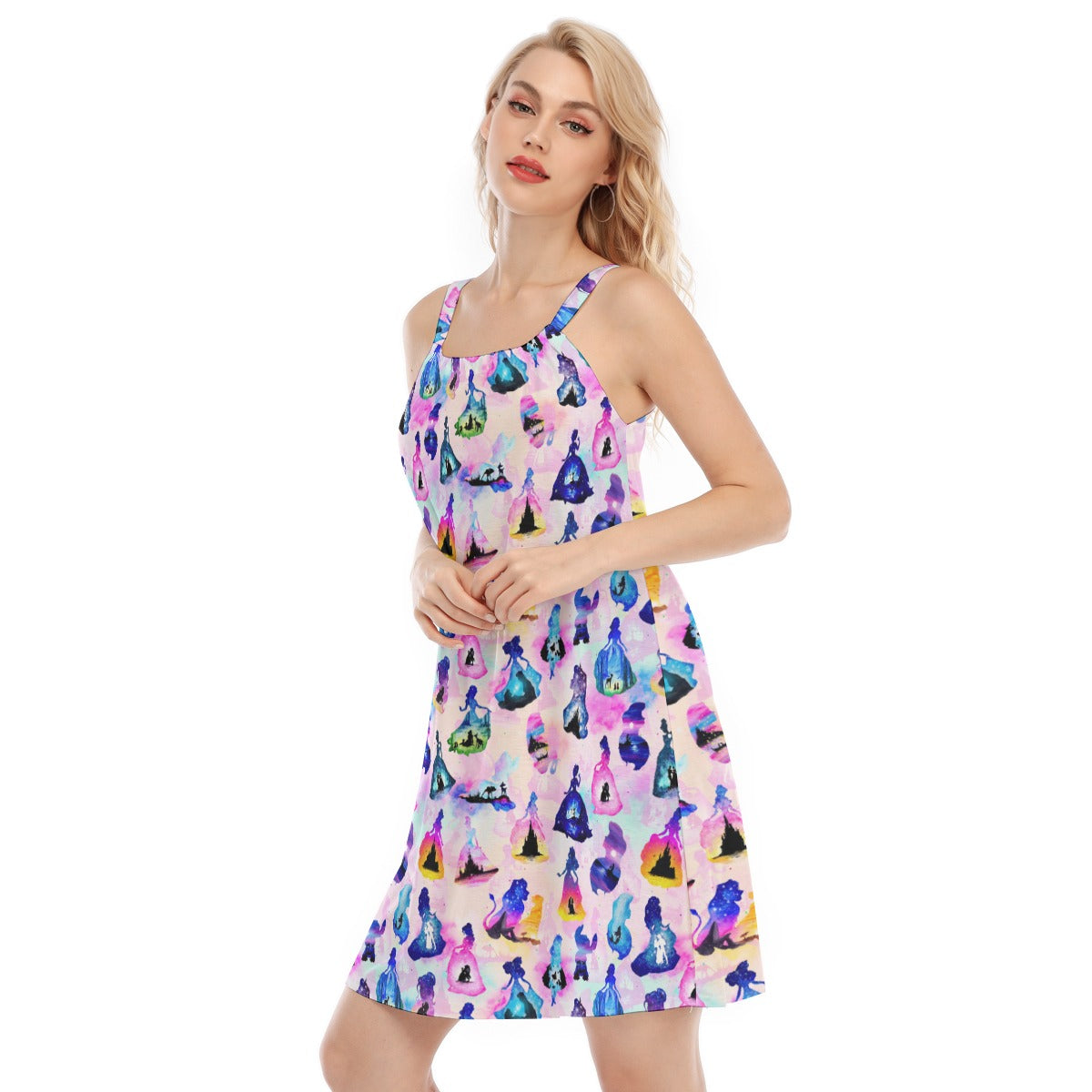 Princess And Classic Animation Silhouettes - Women’s Adjustable Sundress