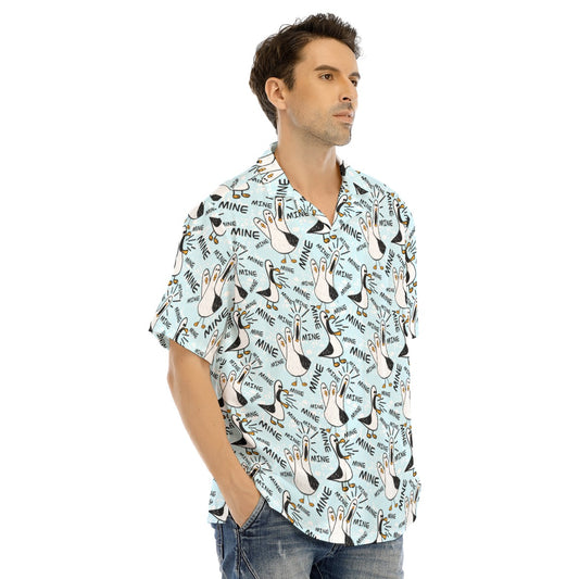 Mine Mine Mine Seagulls - Men's Hawaiian Button Up Shirt