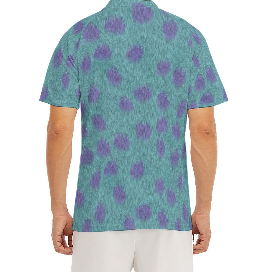 Turquoise Monster Spots - Men's Polo Shirt