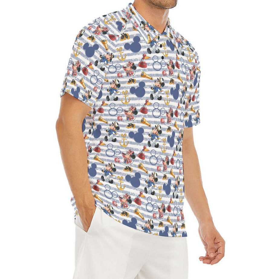Captain and First Mate at Sea - Men's Polo Shirt