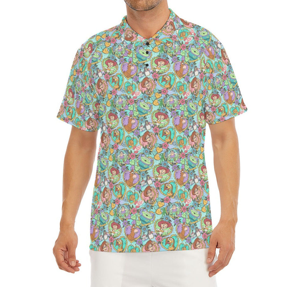 Tattoo Hearts Space Cowboys & Friends - Men's Polo Shirt