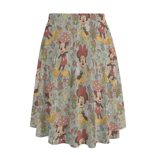 Woodland Frolics Cottagecore - Women's Pocket Midi Skirt