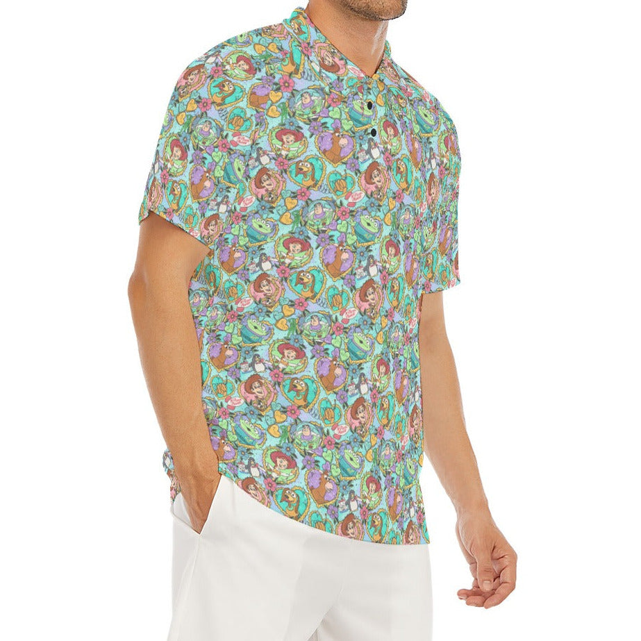 Tattoo Hearts Space Cowboys & Friends - Men's Polo Shirt