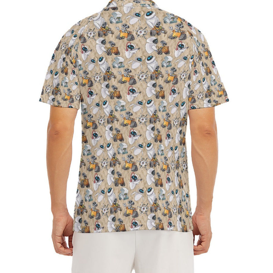 Robot Romance Sketched - Men's Polo Shirt