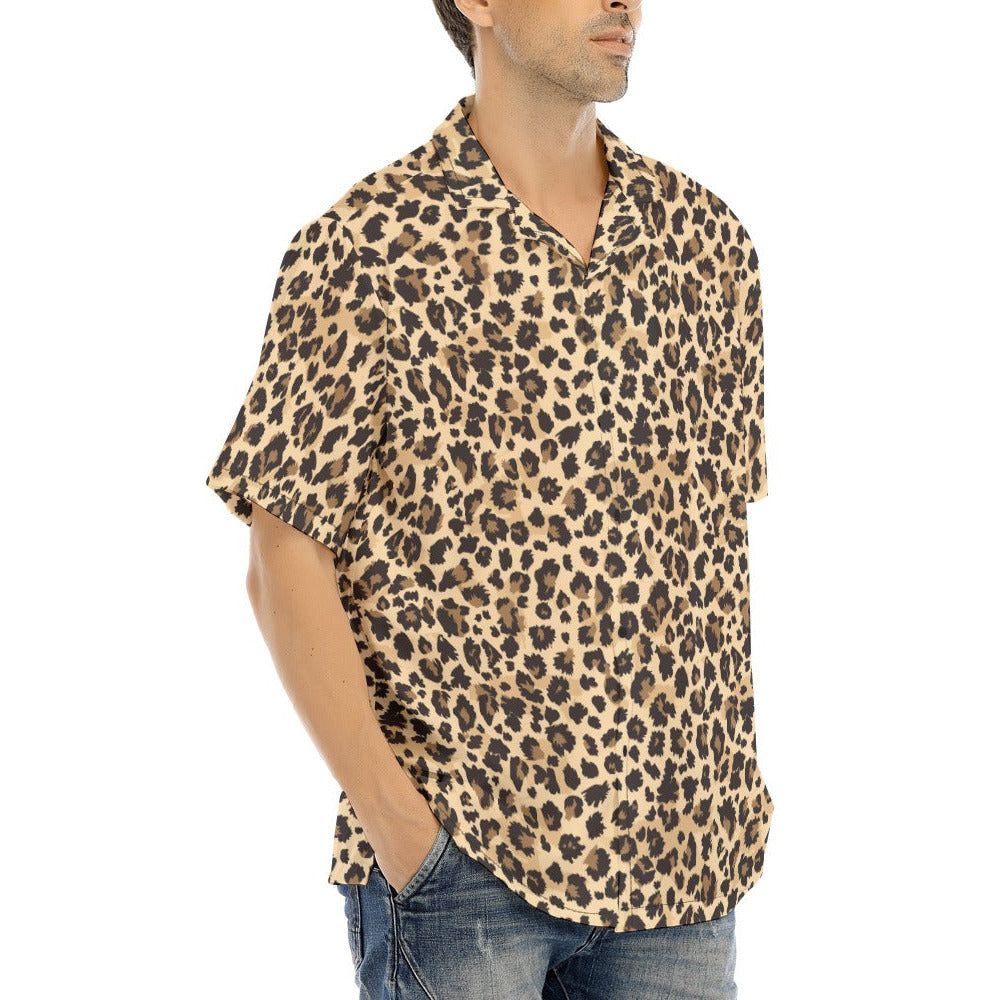 Animal Print - Cheetah - Men's Hawaiian Button Up Shirt