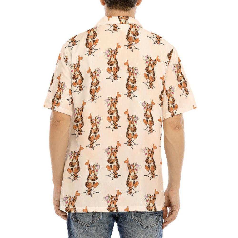 Sketched Bouncing Buddy - Men's Hawaiian Button Up Shirt