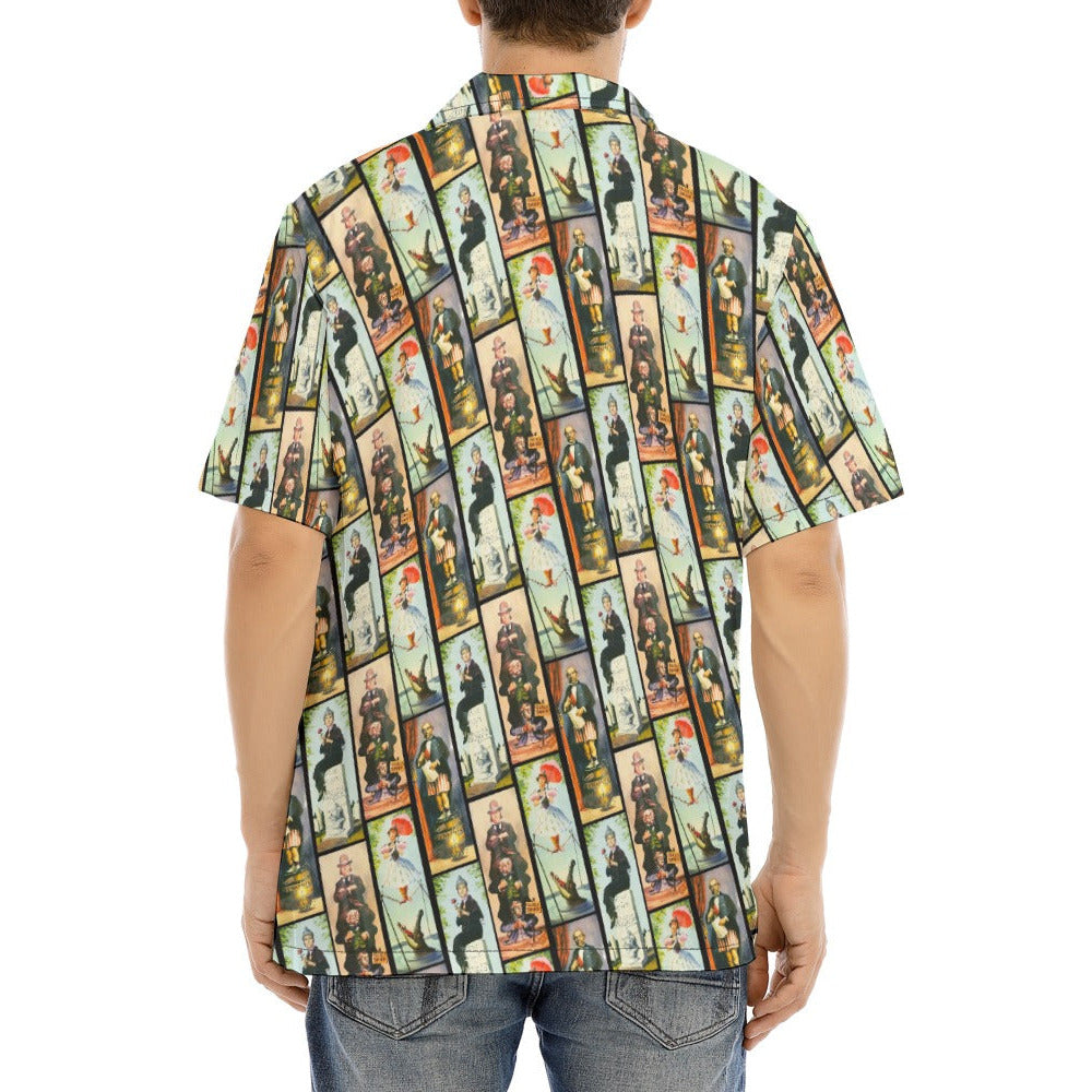 Stretch Room Portraits - Men's Hawaiian Button Up Shirt