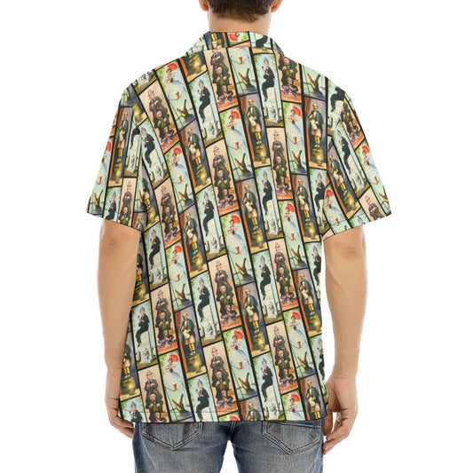 Stretch Room Portraits - Men's Hawaiian Button Up Shirt