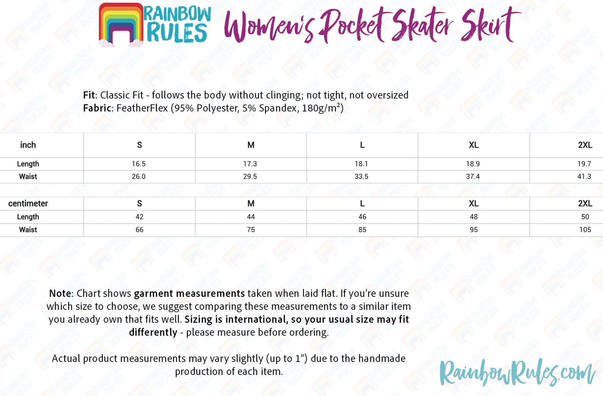 a table with a price label for rainbow rules