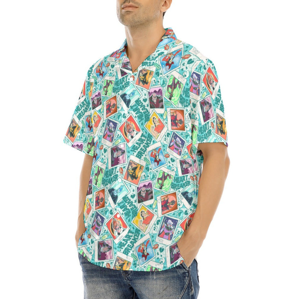 Heartbreaker Villaintine - Men's Hawaiian Button Up Shirt