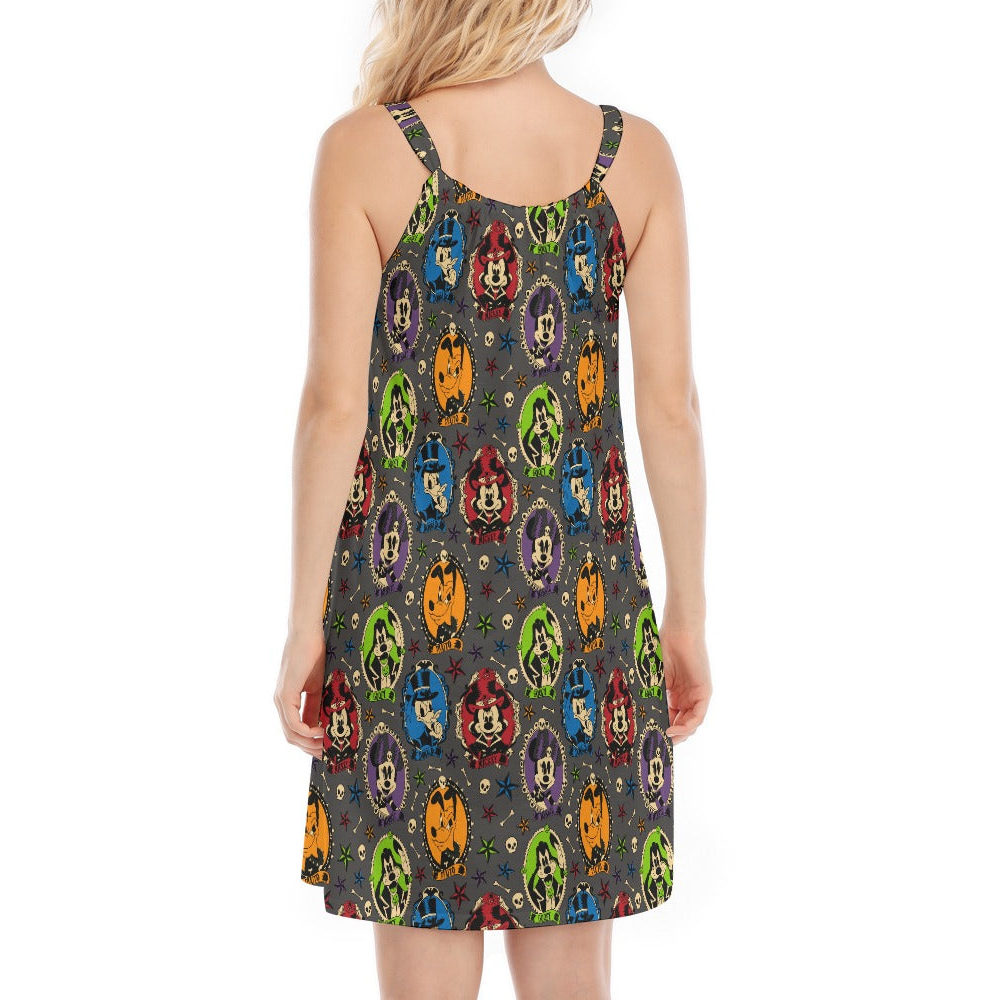 Gothic Halloween Cameos - Women’s Adjustable Sundress