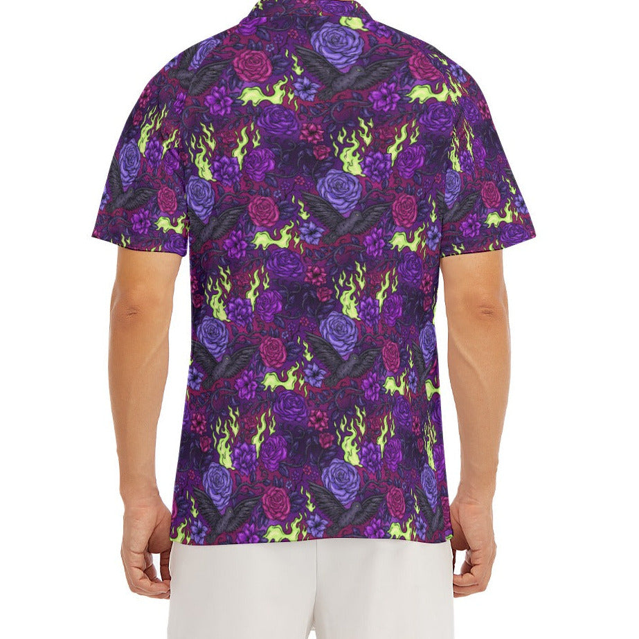 Fairytale Florals - Dark Enchantress - Men's Polo Shirt