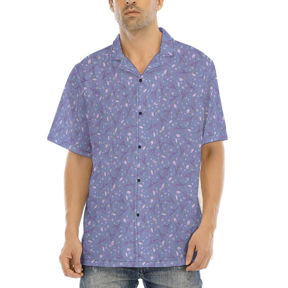Lavender Vibes - Men's Hawaiian Button Up Shirt