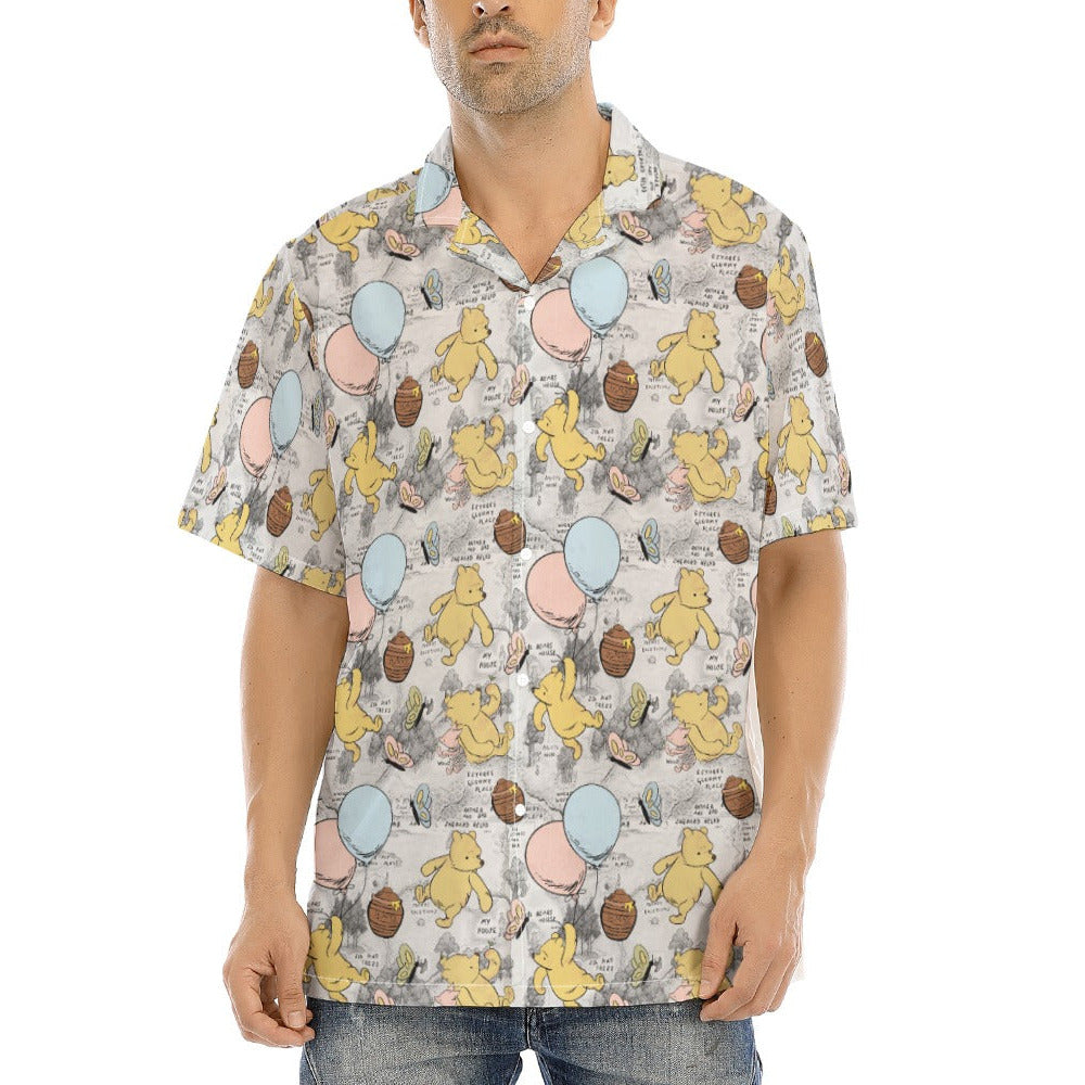 Silly Old Bear - Men's Hawaiian Button Up Shirt