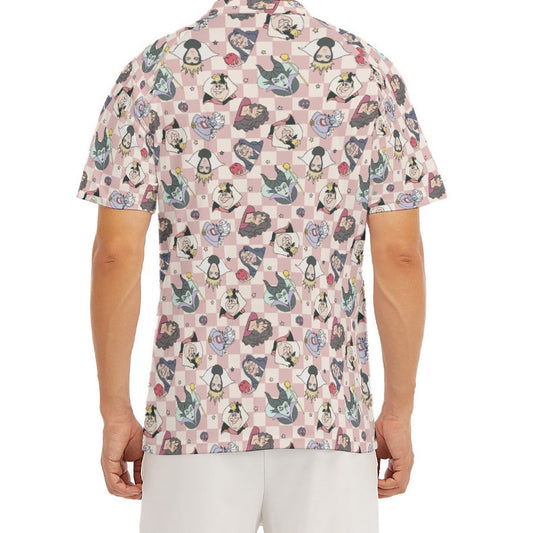 Pink Checkerboard Villains - Men's Polo Shirt