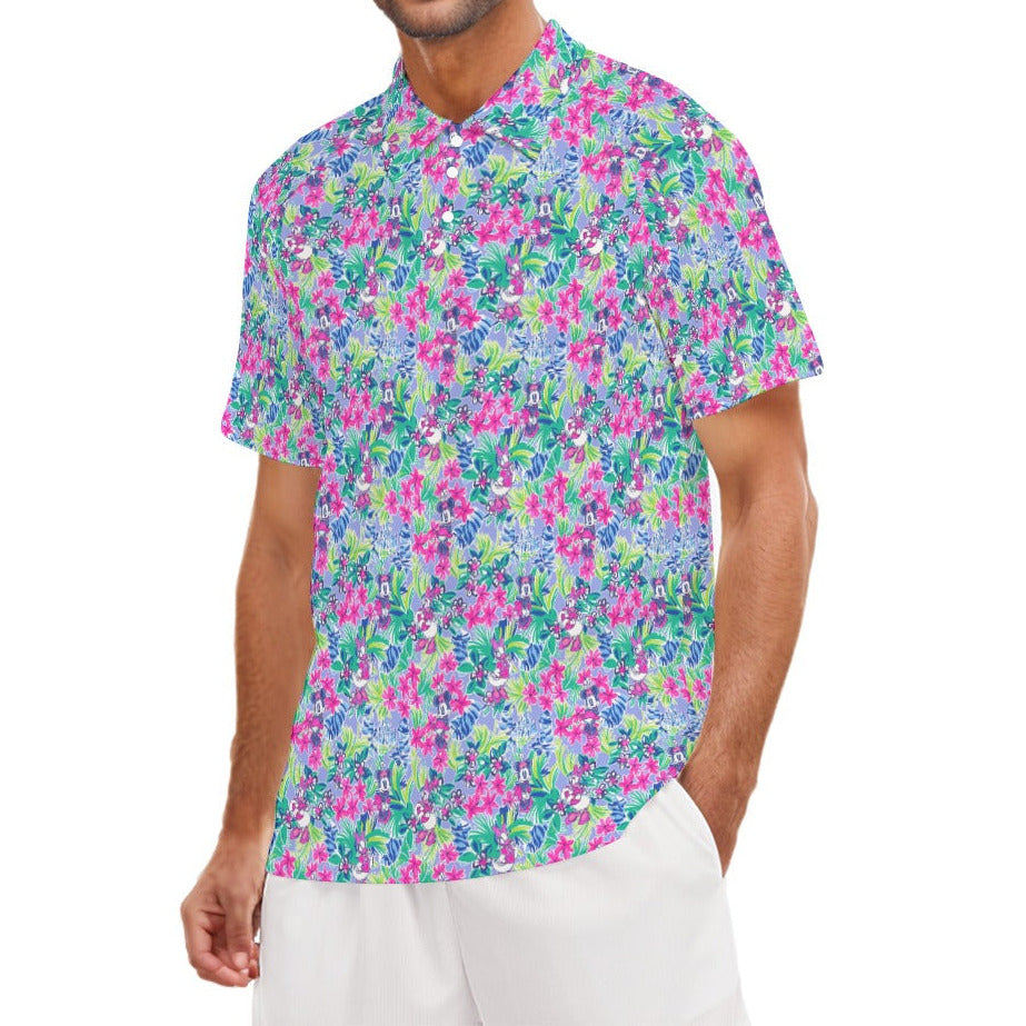 Bright Tropical Bliss - Island Mouse Duo - Men's Polo Shirt