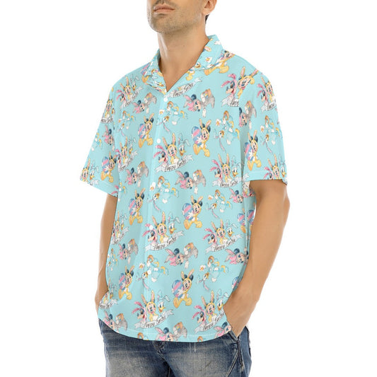 Spring Bunny Costume Crew - Men's Hawaiian Button Up Shirt