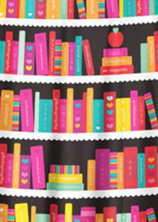 Longsleeve Skater Dress - S -  Library Book Case - READY TO SHIP