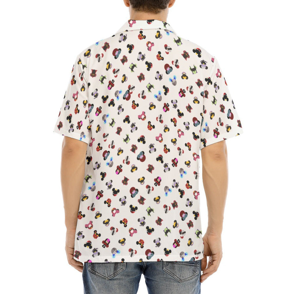 Wicked Mouse Ears - Men's Hawaiian Button Up Shirt