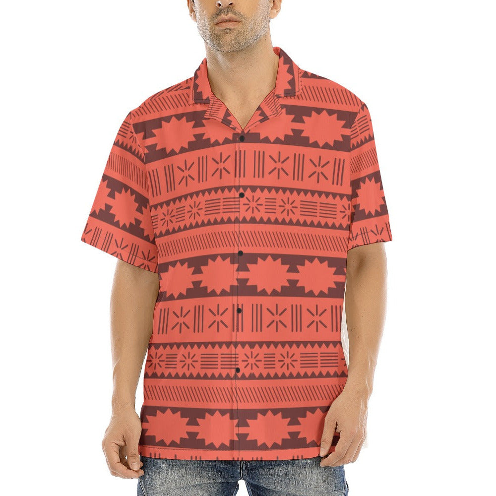 Island Tribal Patterns - Men's Hawaiian Button Up Shirt