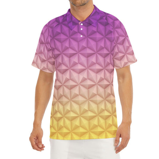 Geometric Spaceship Sphere - Men's Polo Shirt