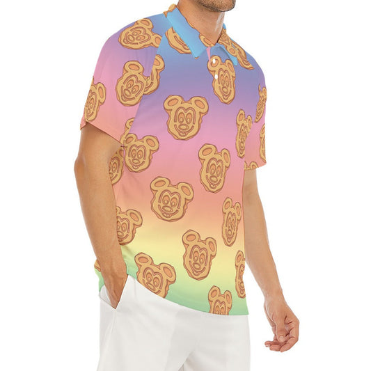 Rainbow Mouse Waffles - Men's Polo Shirt