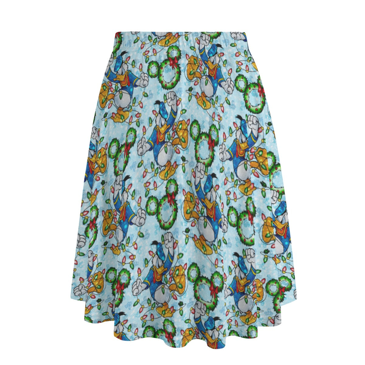 Duck’s Holiday Lights Tangle - Women's Pocket Midi Skirt
